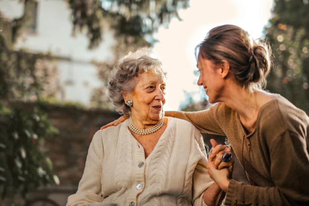 lori and senior woman Trusted Senior Relocation Specialists with senior