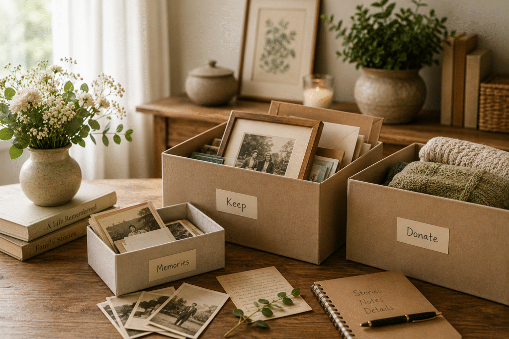 sorting boxes